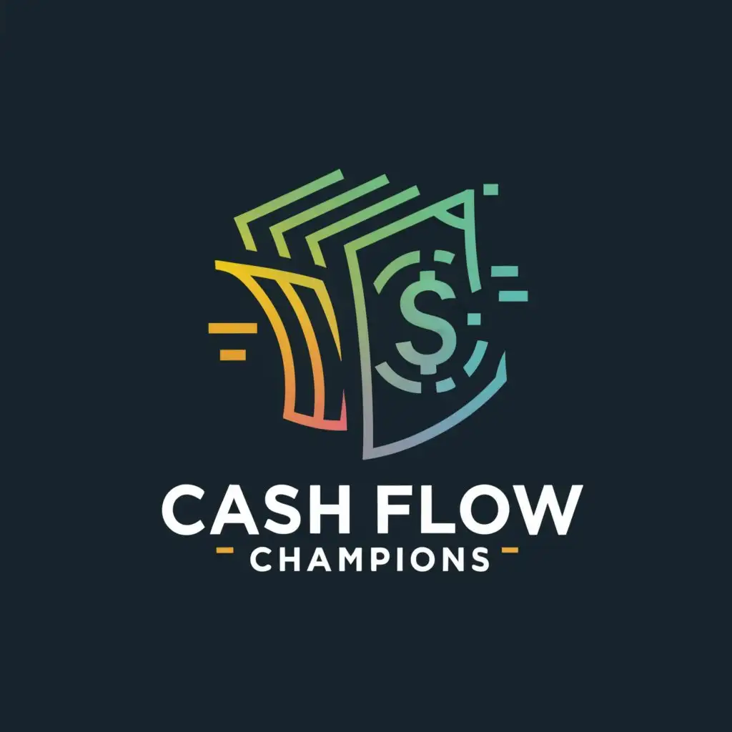 a logo design,with the text "CASH FLOW CHAMPIONS", main symbol:knowledge financial independence freedom,complex,be used in Finance industry,clear background