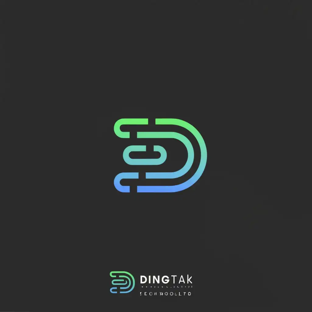 a logo design,with the text "1010 DingTalk Technology Co., Ltd.", main symbol:Letter D,Moderate,be used in Technology industry,clear background