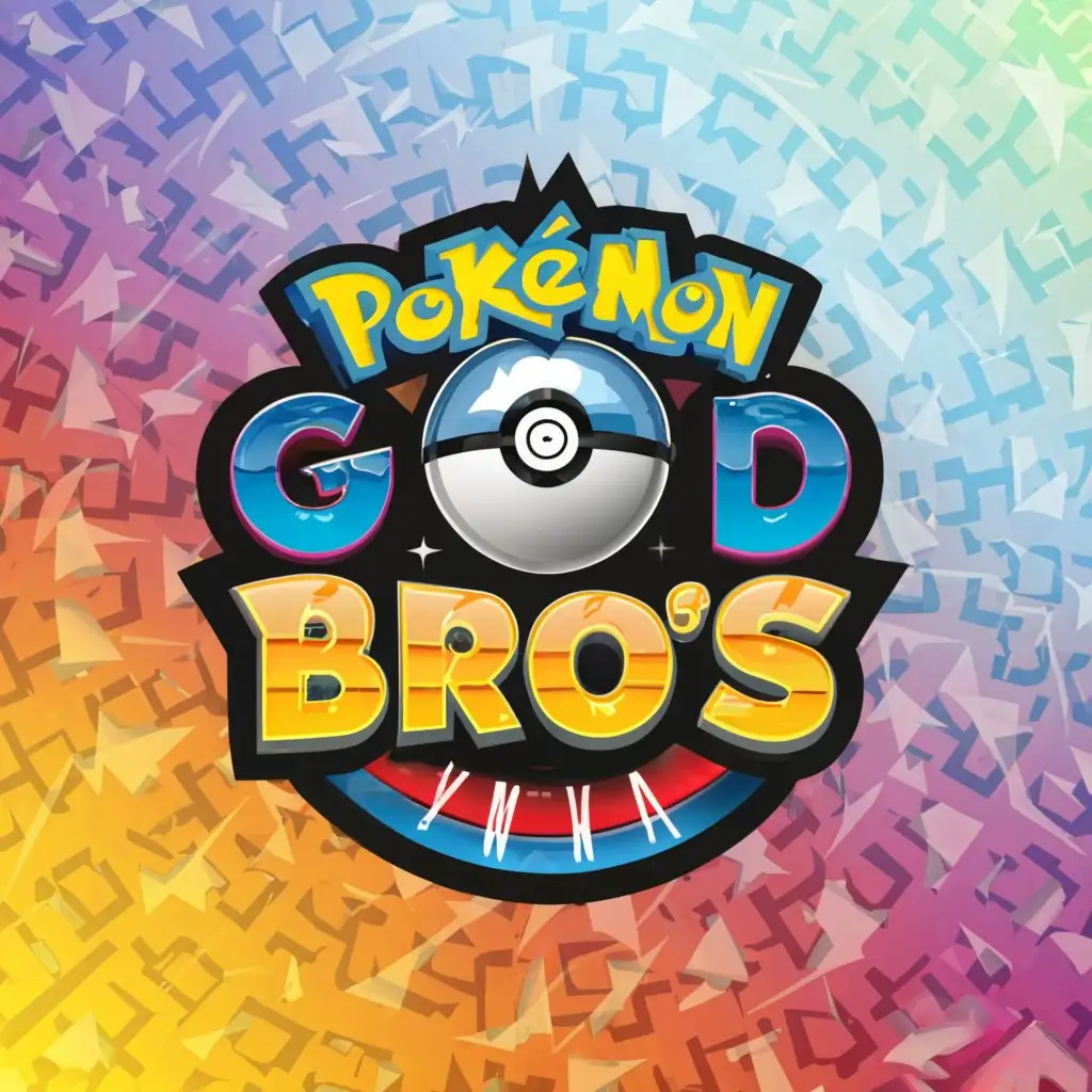 a logo design,with the text "Good Bro’s", main symbol:Pokemon inspired background
In a circle,complex,be used in Others industry,clear background