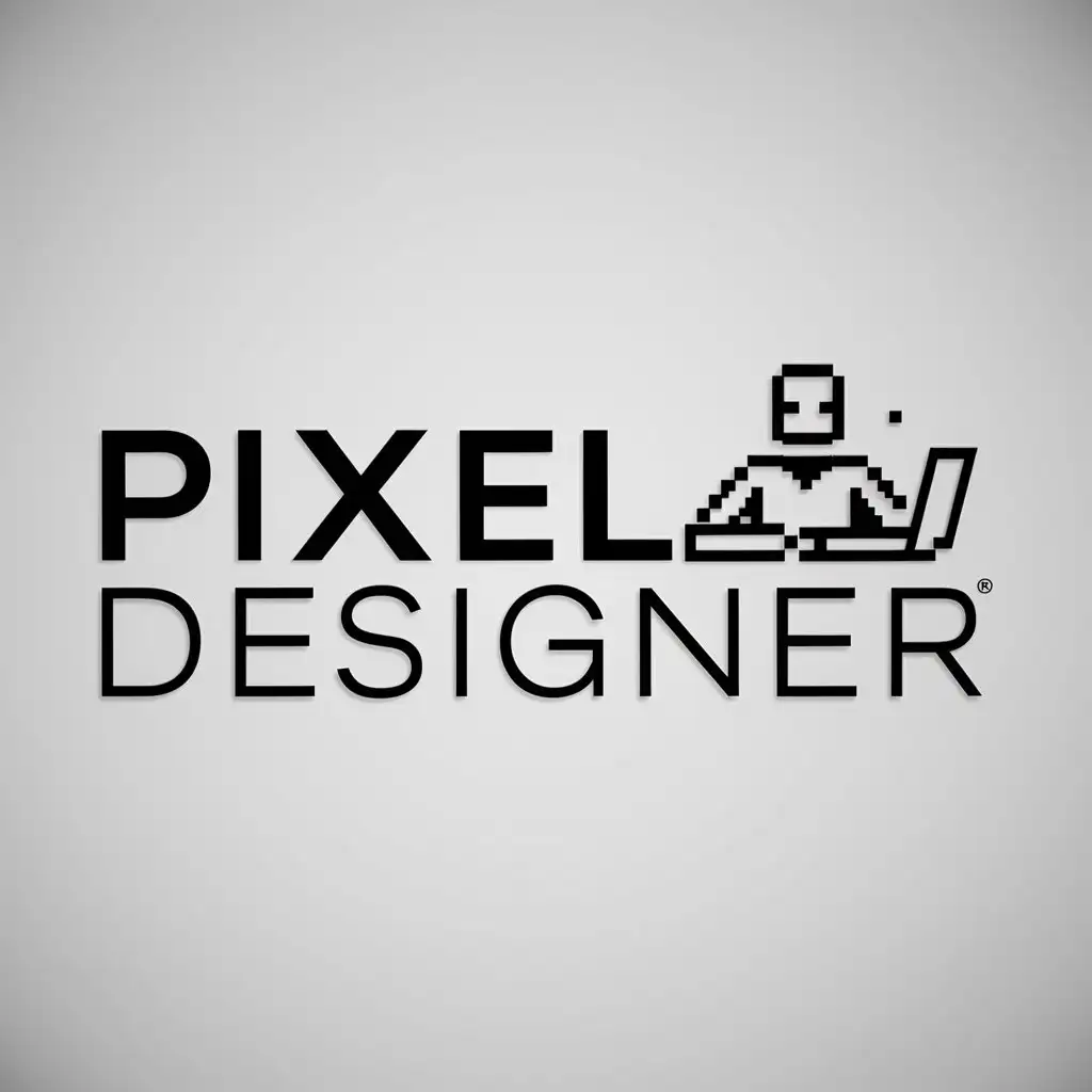 a logo design,with the text "pixel desingner", main symbol:pixel desingner,Moderate,clear background