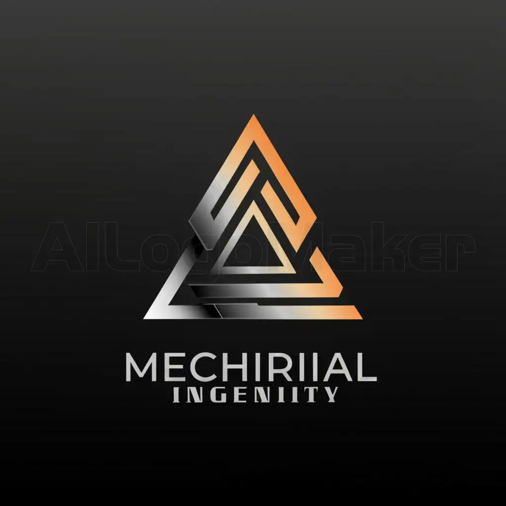 a logo design,with the text "Mechanical ingenuity", main symbol:triangle,Moderate,be used in Automotive industry,clear background
