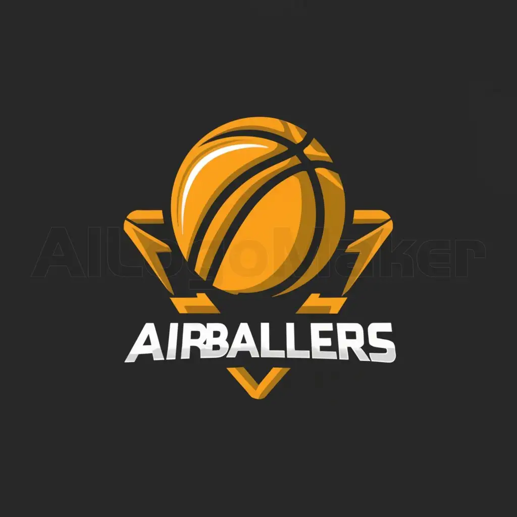 a logo design,with the text "AirBallers", main symbol:ball,Moderate,be used in Sports Fitness industry,clear background