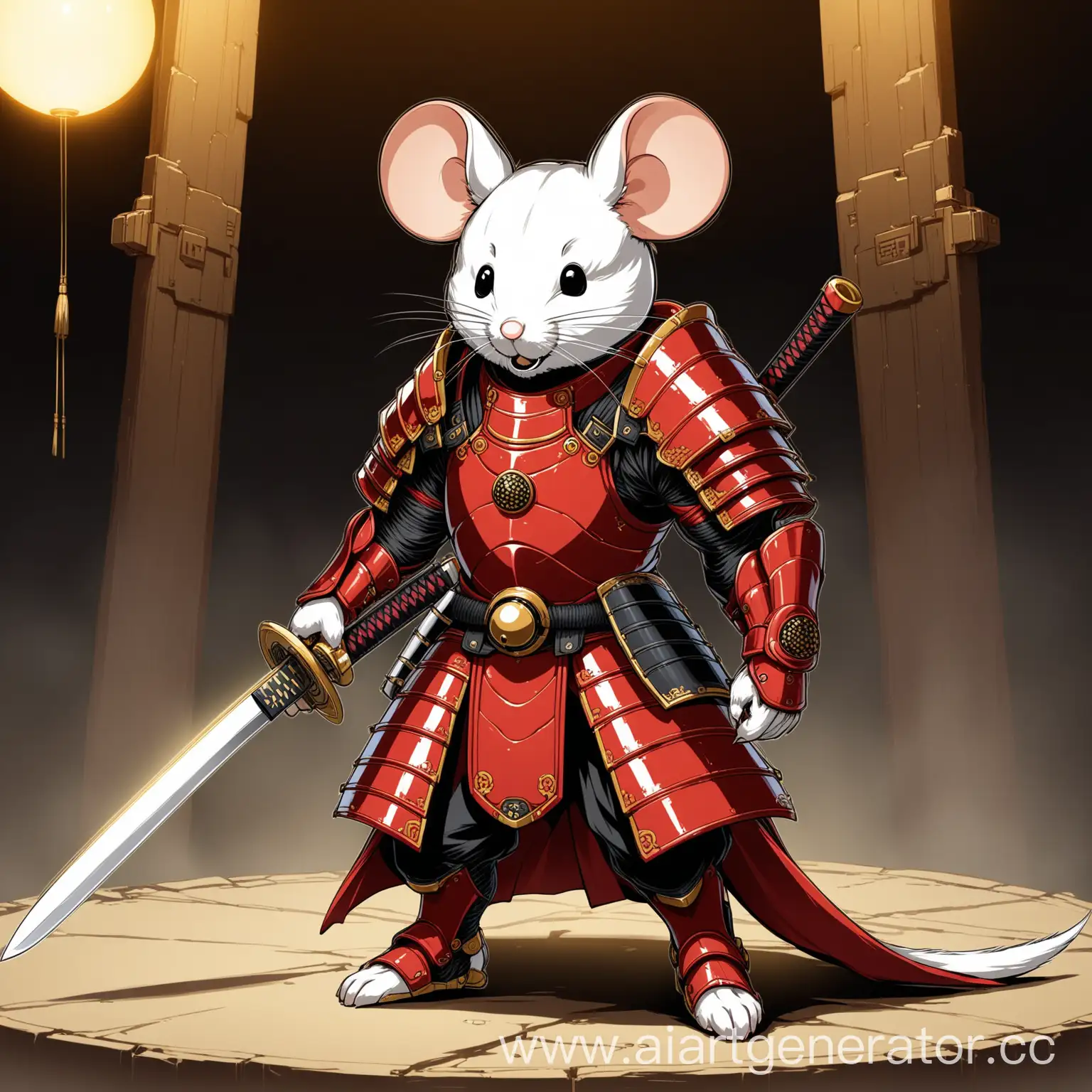 Cyber-Samurai-Mouse-Technological-Guardian-of-Ancient-Temples