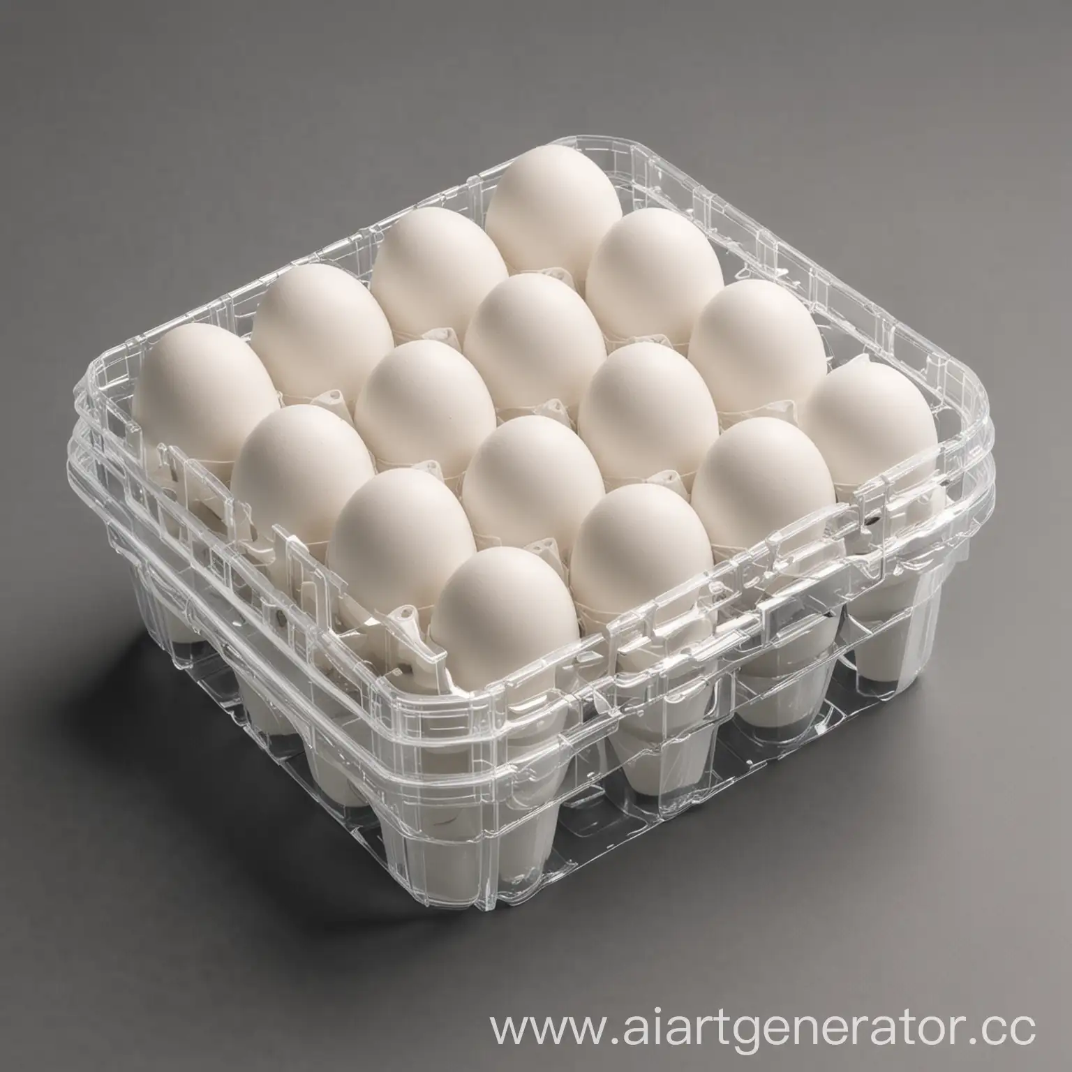 контейнер для яиц интересной формы в аксонометрии, контейнер из пластика