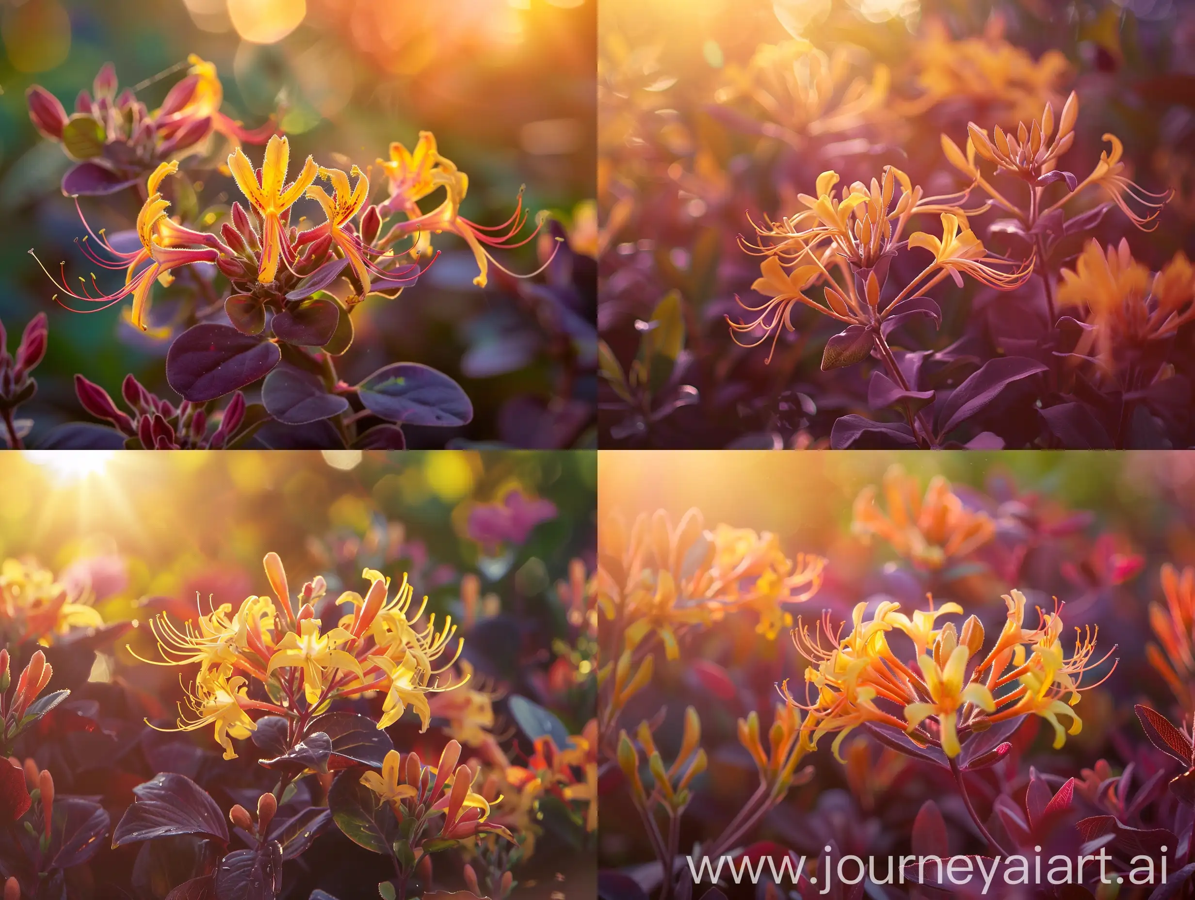 Serene-Sunset-Glow-Capturing-the-Beauty-of-Diervilla-Nightglow