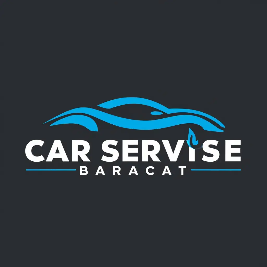 a logo design,with the text "Car servise baracat", main symbol:car logo,Moderate,be used in Automotive industry,clear background