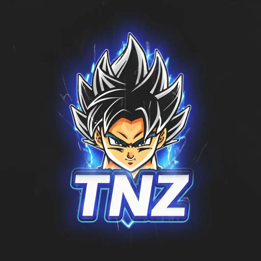a logo design,with the text "DJ TNz", main symbol:supersaiya,Moderate,be used in Technology industry,clear background