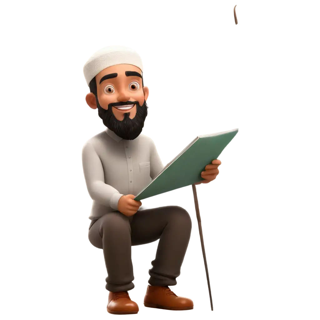 Cartoon-Muslim-Man-PNG-Image-Illustration-of-a-Contemporary-Drawing