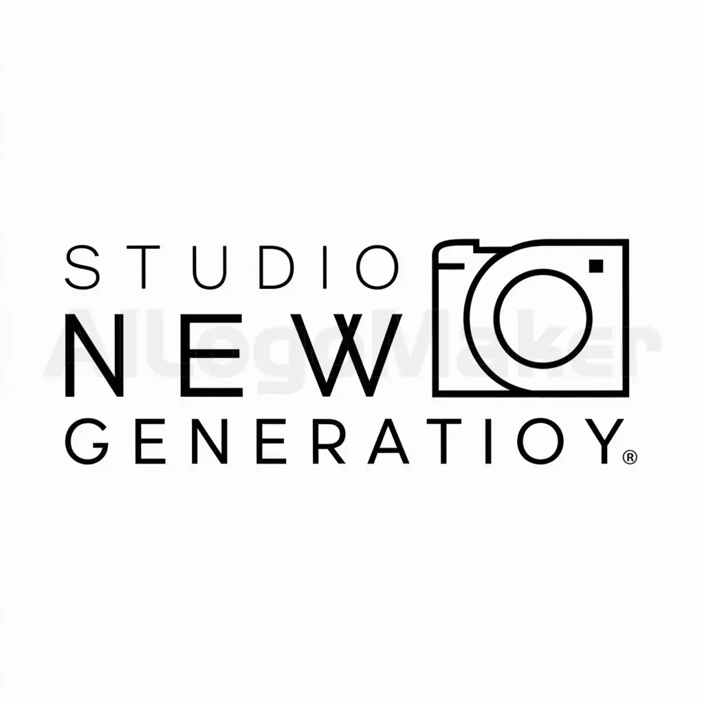 a logo design,with the text "studio new generation", main symbol:objective of camera,Minimalistic,be used in Technology industry,clear background