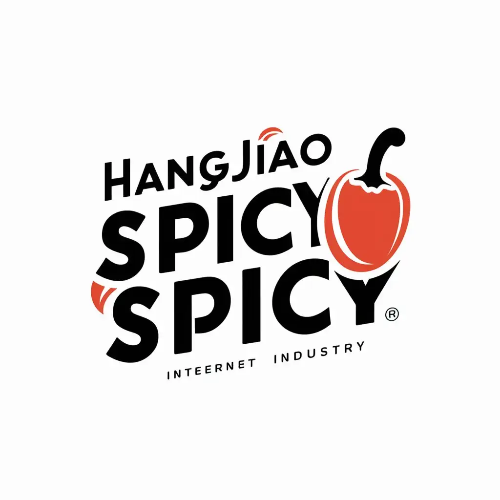 a logo design,with the text "Hangjiao spicy spicy", main symbol:hungarian pepper,Moderate,be used in Internet industry,clear background