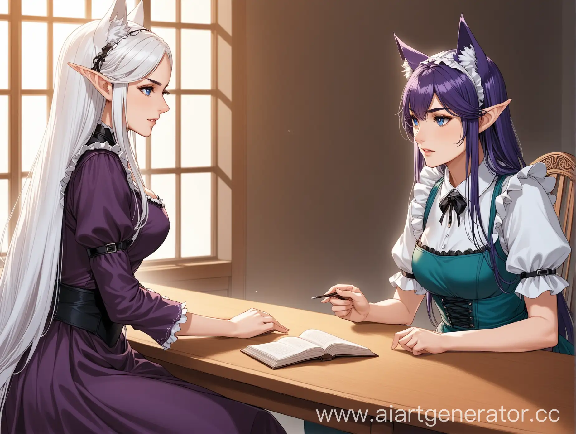 Enchanting-Conversation-Elven-Maid-and-Mistress-with-Unique-Features