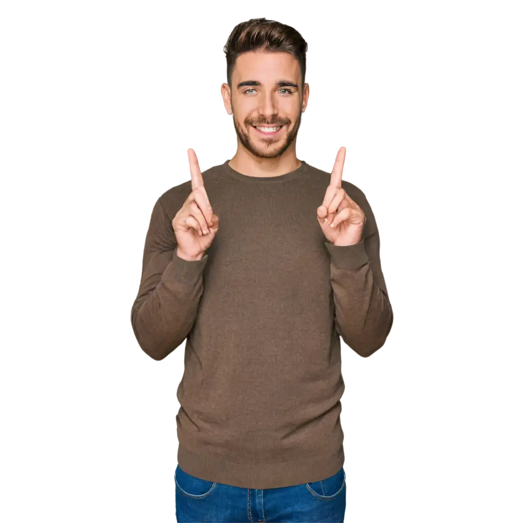 HighQuality-PNG-Image-of-a-Happy-Man-Showing-Two-Fingers-Enhance-Online-Presence