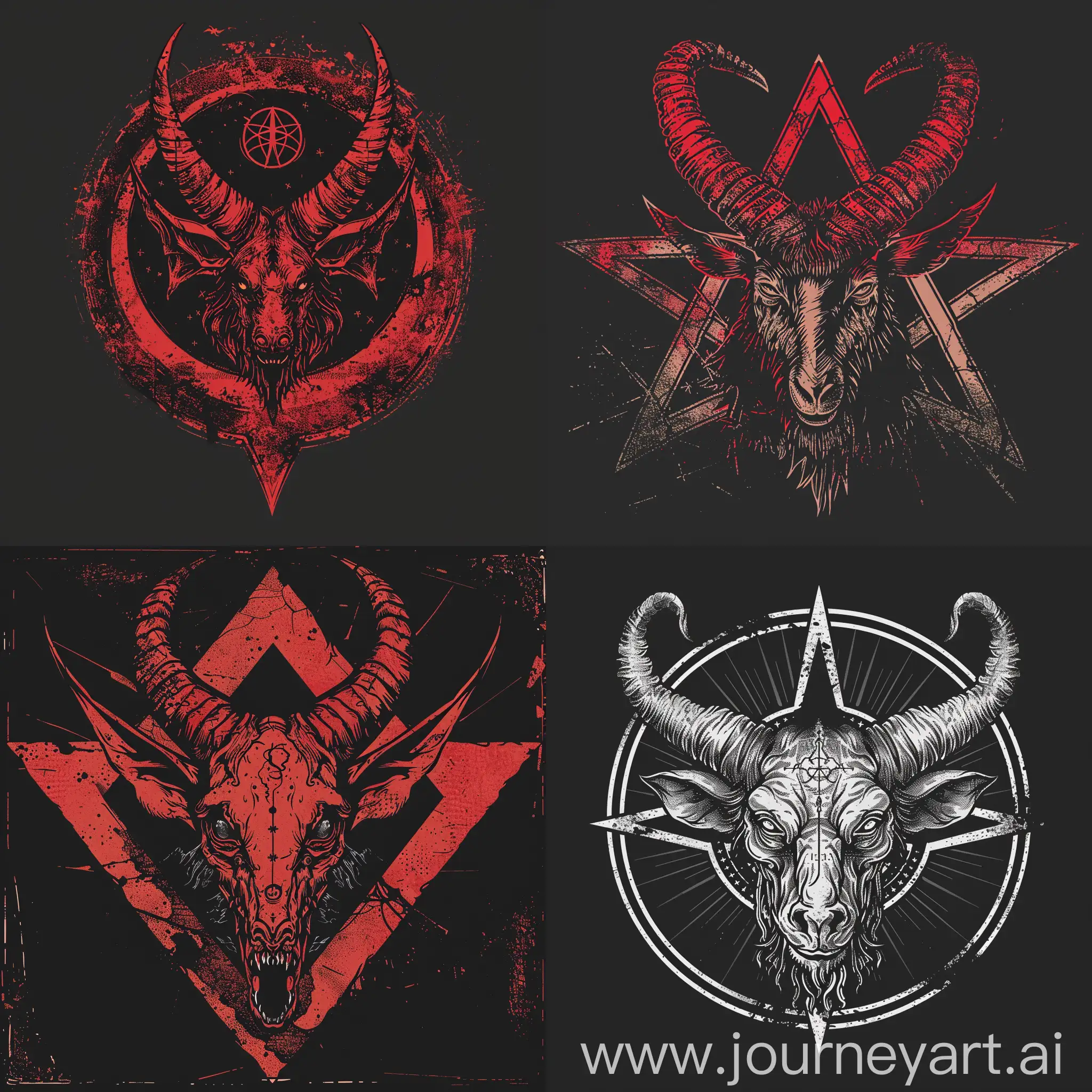 T-shirt logo, satanic