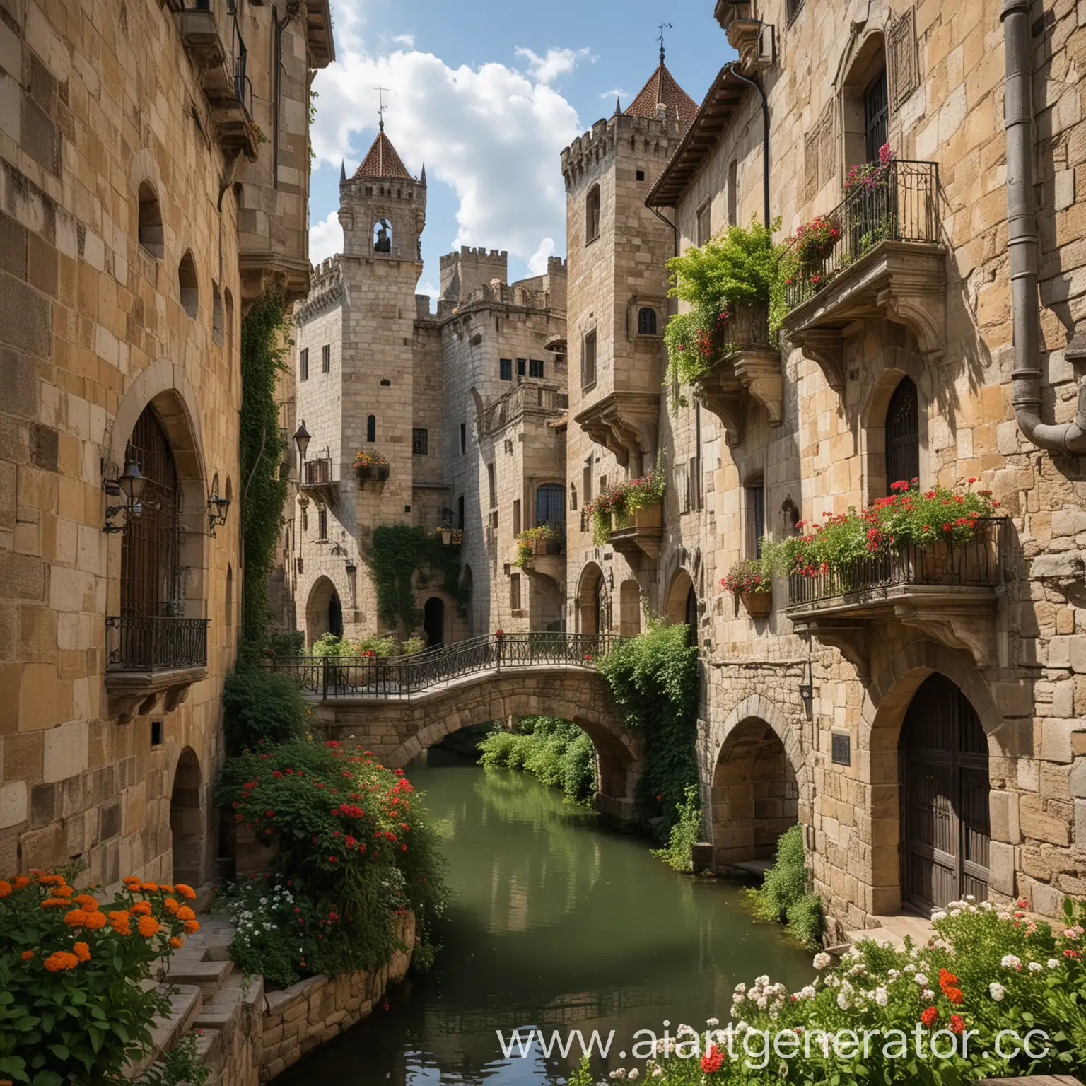 Enchanting-Carleon-Medieval-Fantasy-Cityscape-with-Gothic-Architecture-and-Lush-Gardens