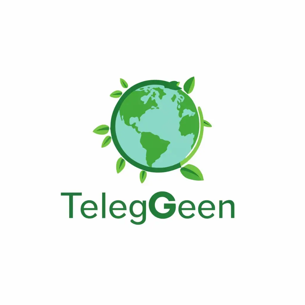 a logo design,with the text "telegreen", main symbol:earth,Moderate,be used in Nonprofit industry,clear background