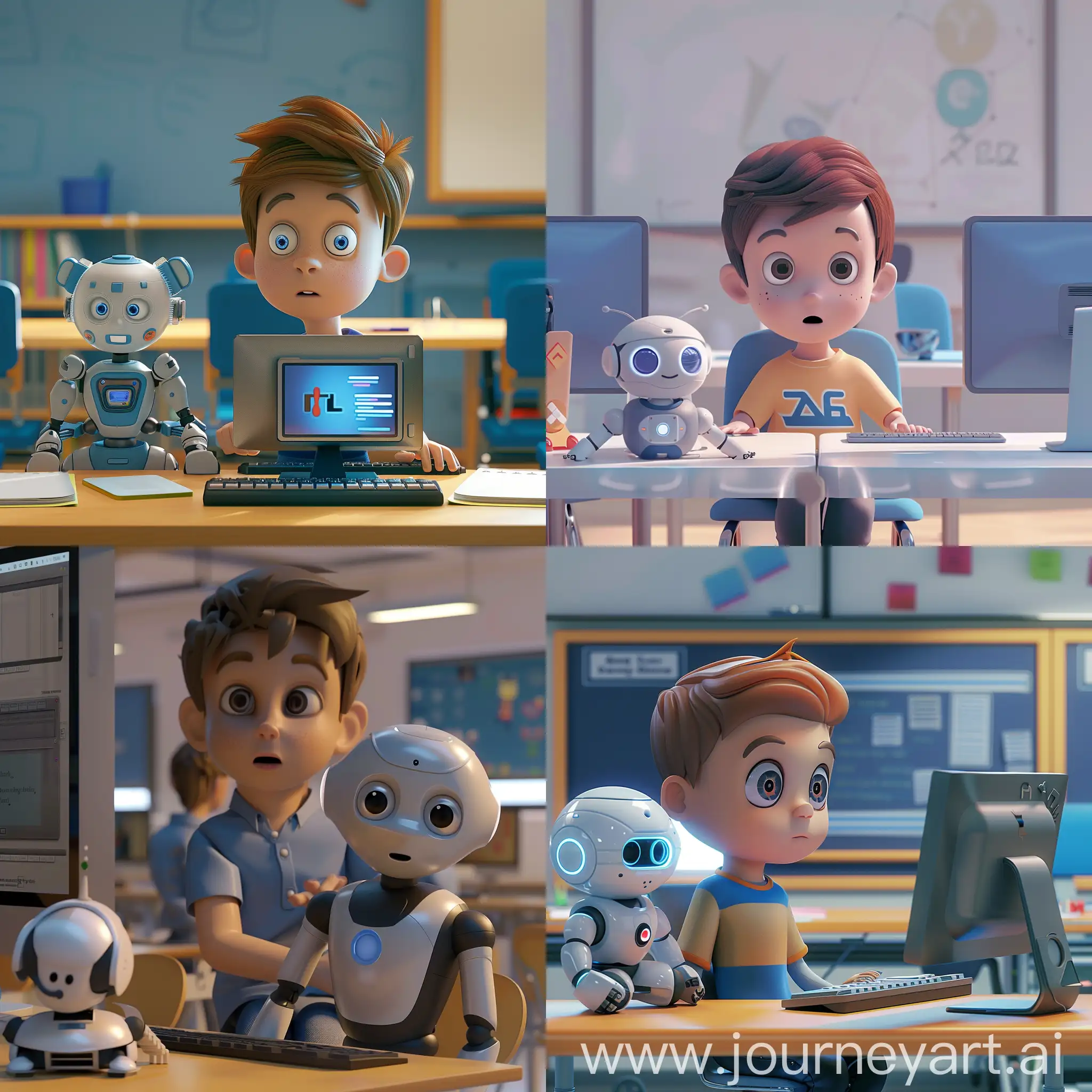 Educational-Technology-3D-Cartoon-Boy-Student-with-Robot-in-School-Class