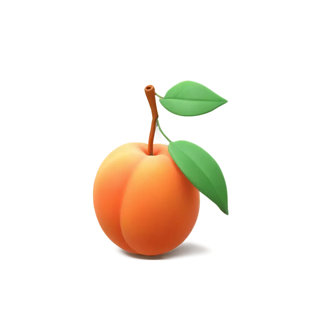 one peach 3d fruit icon
