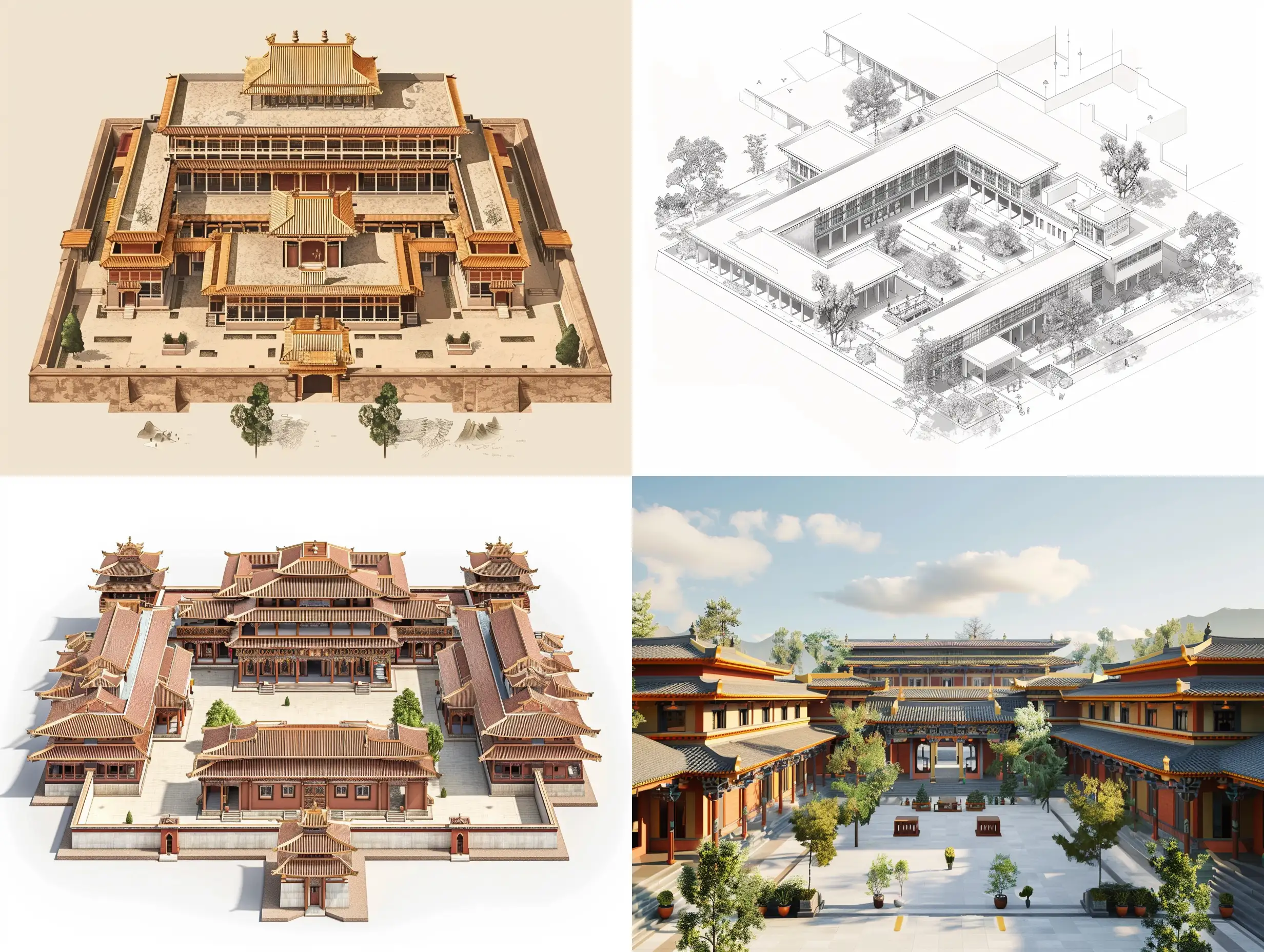 Tibetan-Style-Courtyard-Scene-with-Architectural-Elements