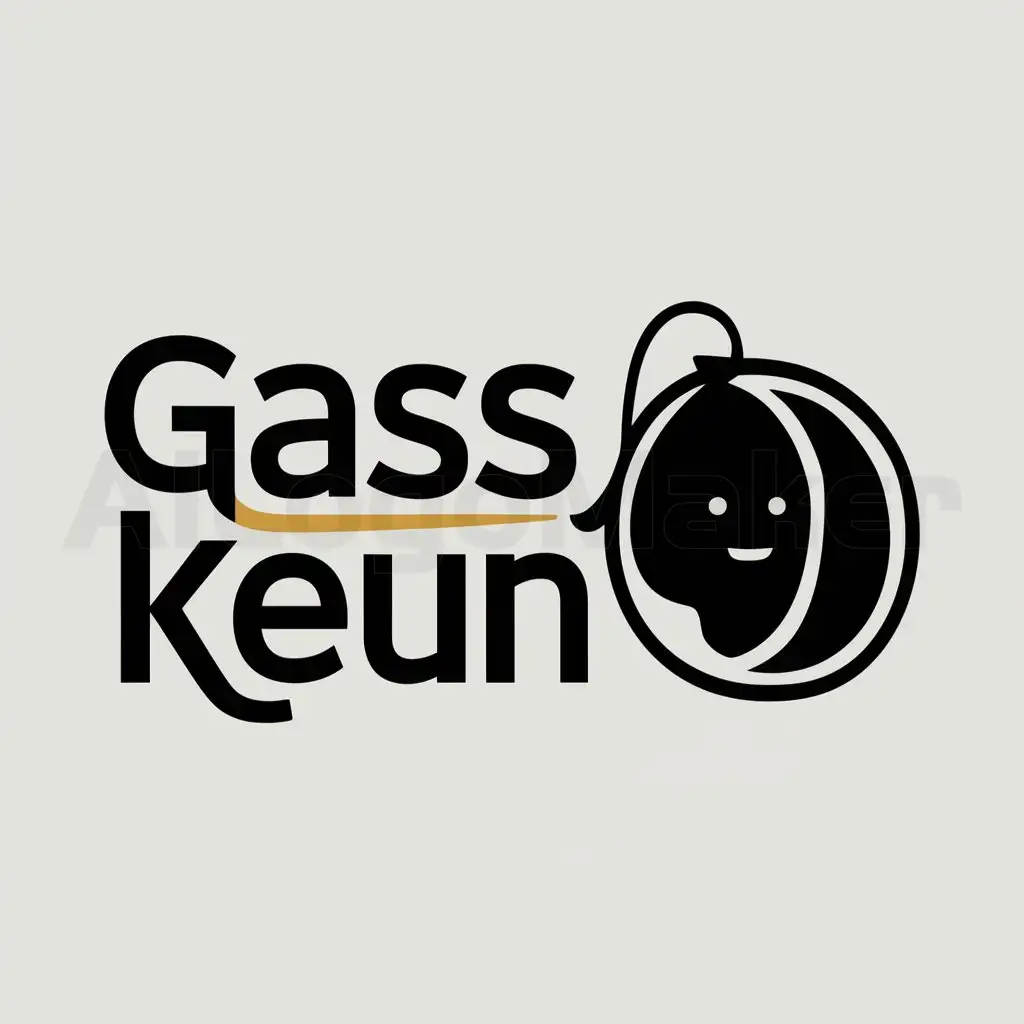 a logo design,with the text "Gass Keun", main symbol:talk pod,Moderate,clear background