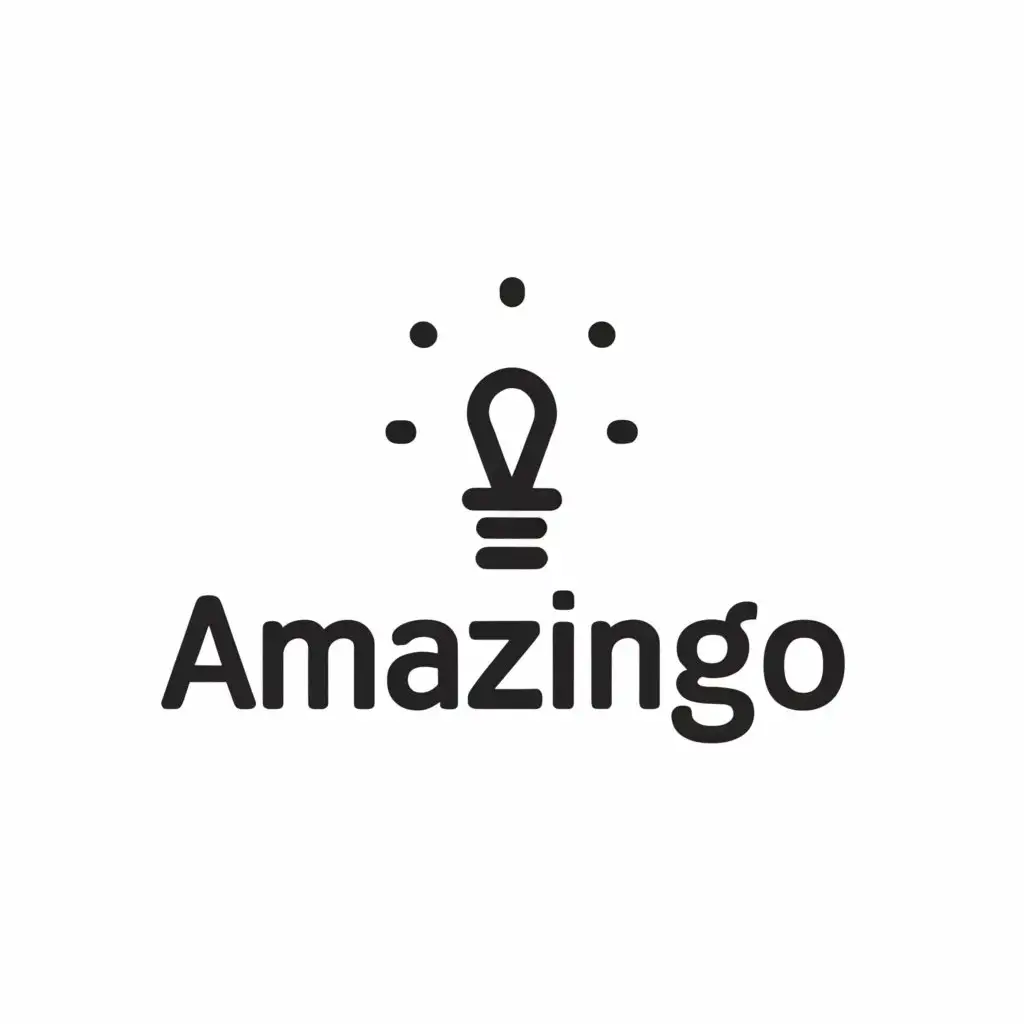 a logo design,with the text "AmazingO", main symbol:light bulb,Moderate,be used in Home Family industry,clear background