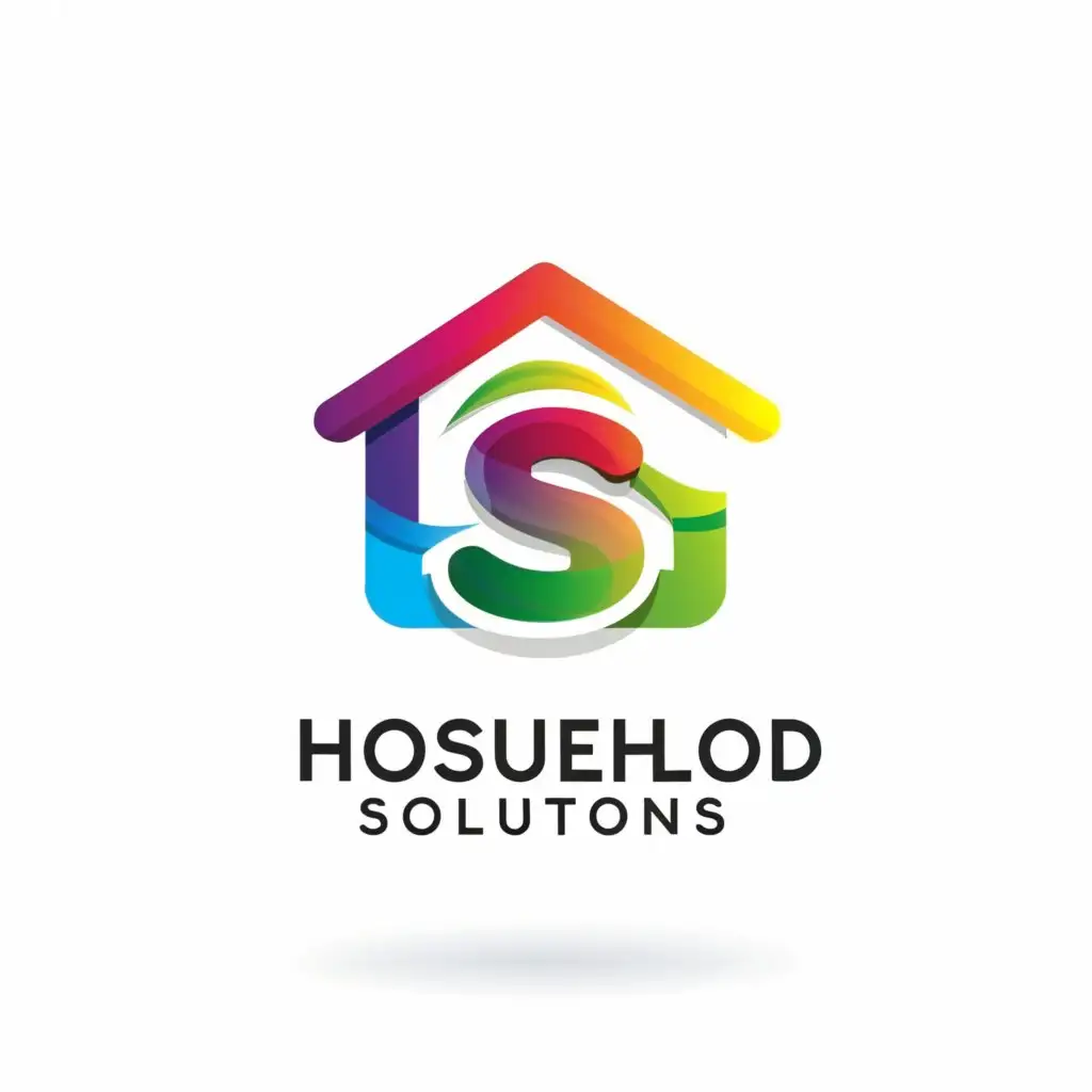 a logo design,with the text "Household Solutions", main symbol:Letters HS,Moderate,be used in Retail industry,clear background