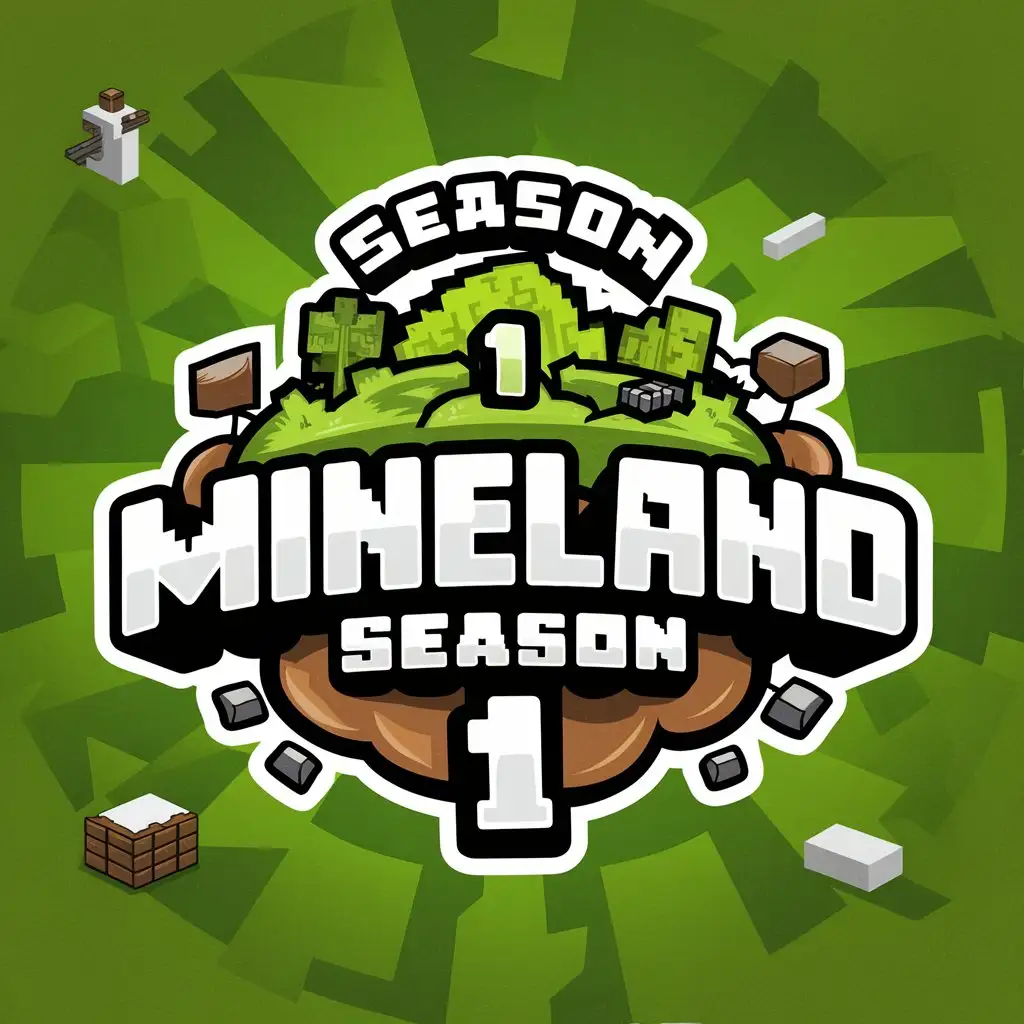 MineLand-Season-1-Logo-Adventure-Begins-in-Pixelated-Paradise
