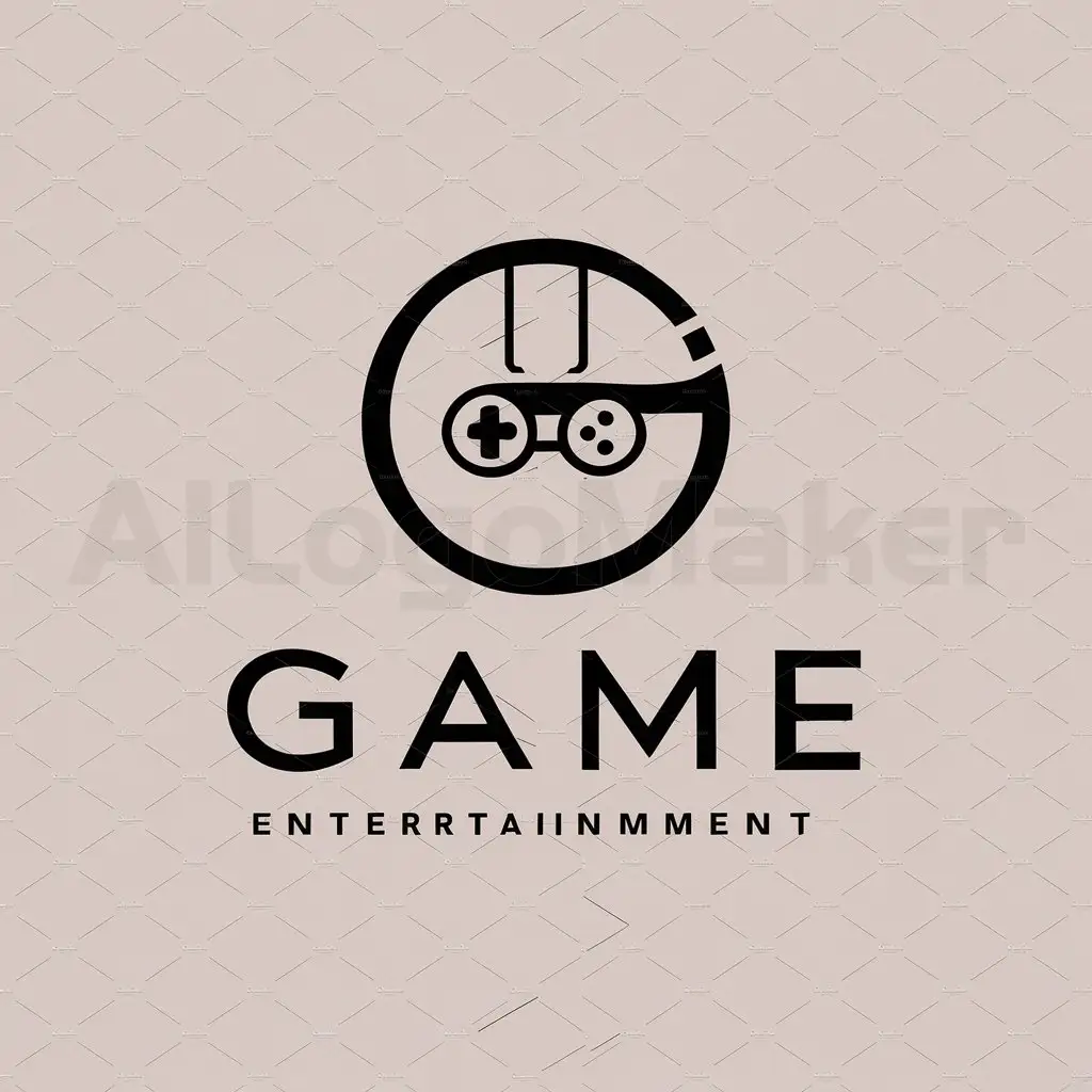a logo design,with the text "GAME", main symbol:game controller,Minimalistic,be used in Entertainment industry,clear background