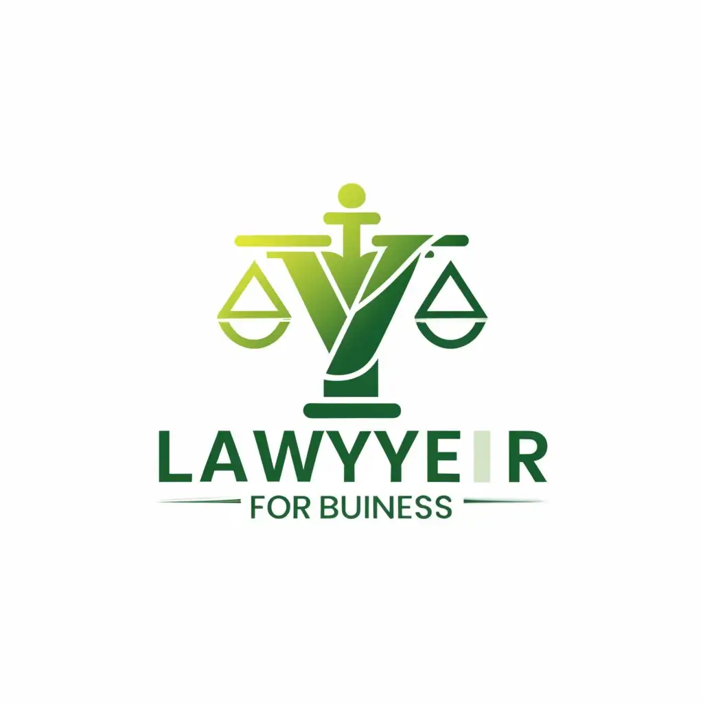 logo design with the text "Lawyer for business", main symbol:Y$, softened, for use in the legal industry, clear background, colors green