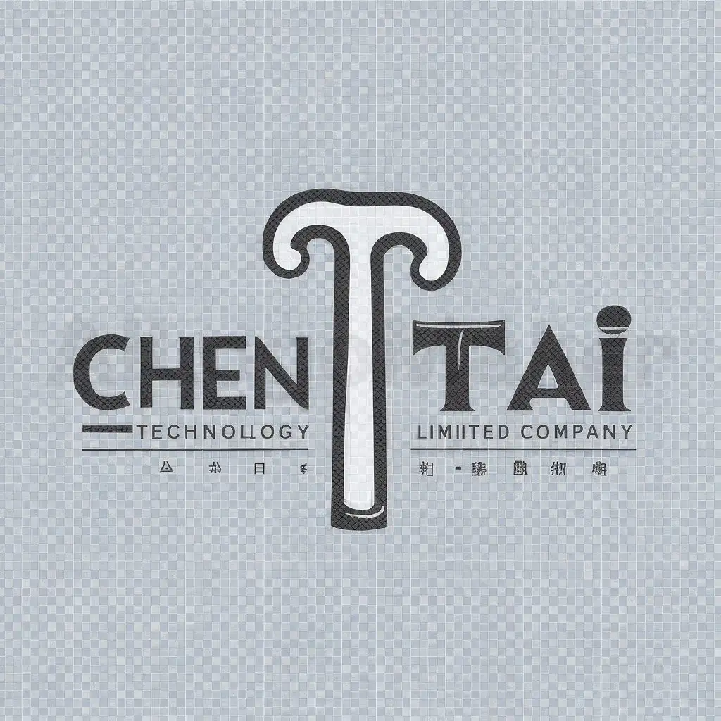 a logo design,with the text "Chen Tai Technology Limited Company", main symbol:white cane,Moderate,be used in medical industry,clear background