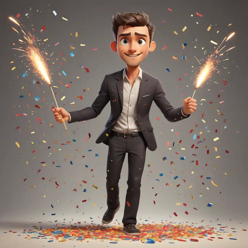 Joyful-Cartoon-Man-Celebrating-with-Firecracker-and-Confetti