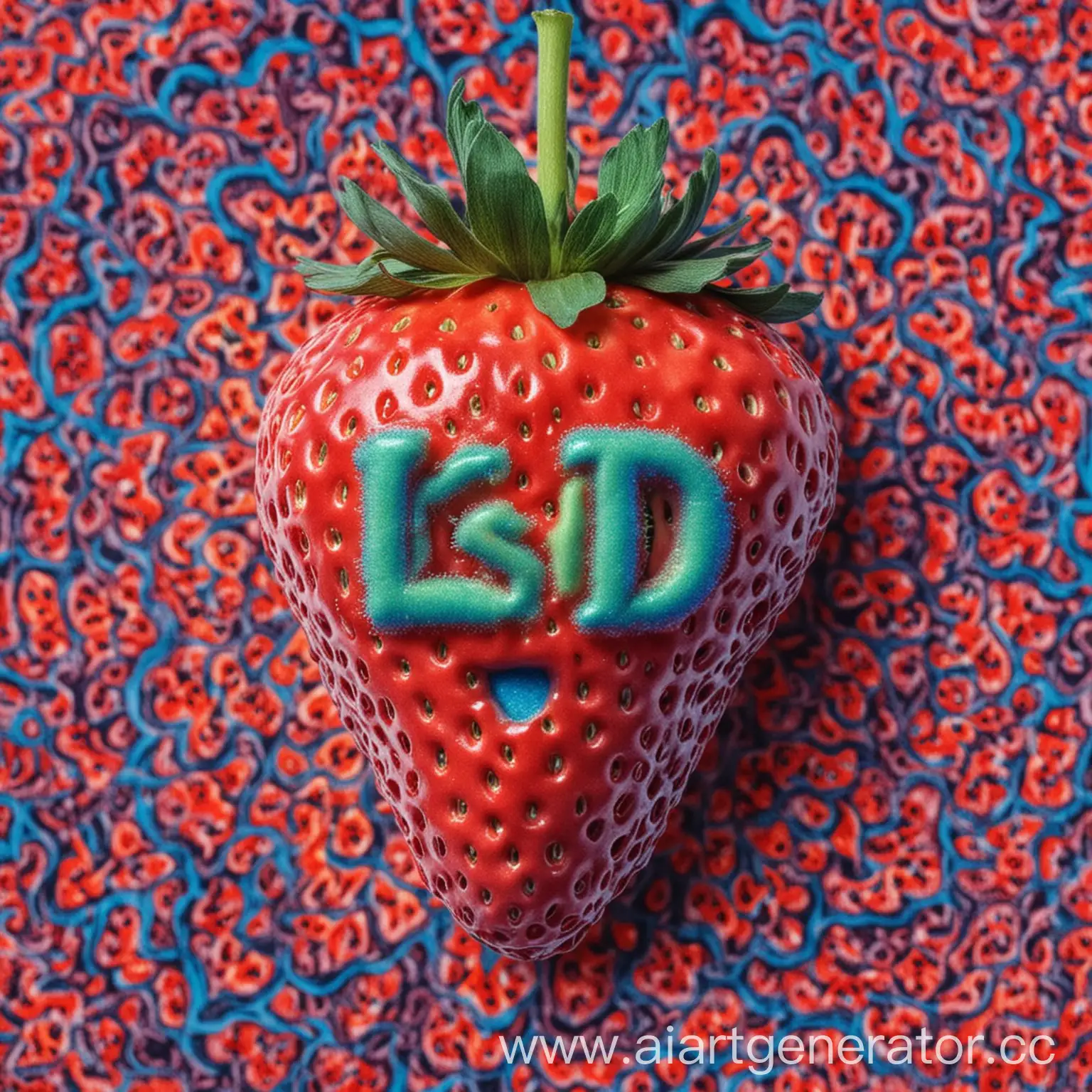 Psychedelic-Strawberry-in-Abstract-Art