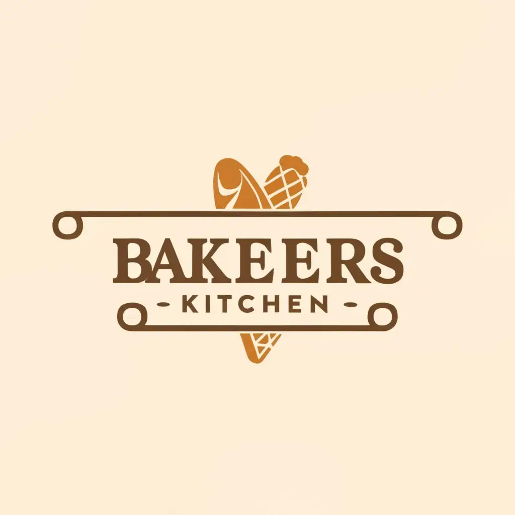 a logo design,with the text "Bakers Kitchen", main symbol:baguette,Moderate,be used in Restaurant industry,clear background