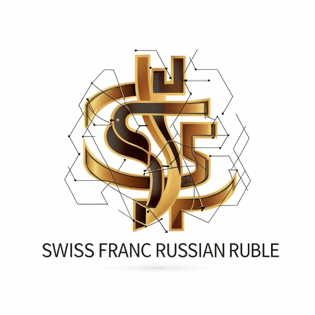 a logo design,with the text "Logo Swiss franc Russian ruble", main symbol:Swiss franc Russian ruble,complex,clear background