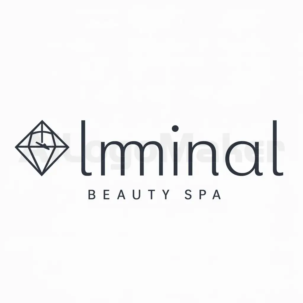 a logo design,with the text "eLminal", main symbol:Diamond, clock,Minimalistic,be used in Beauty Spa industry,clear background