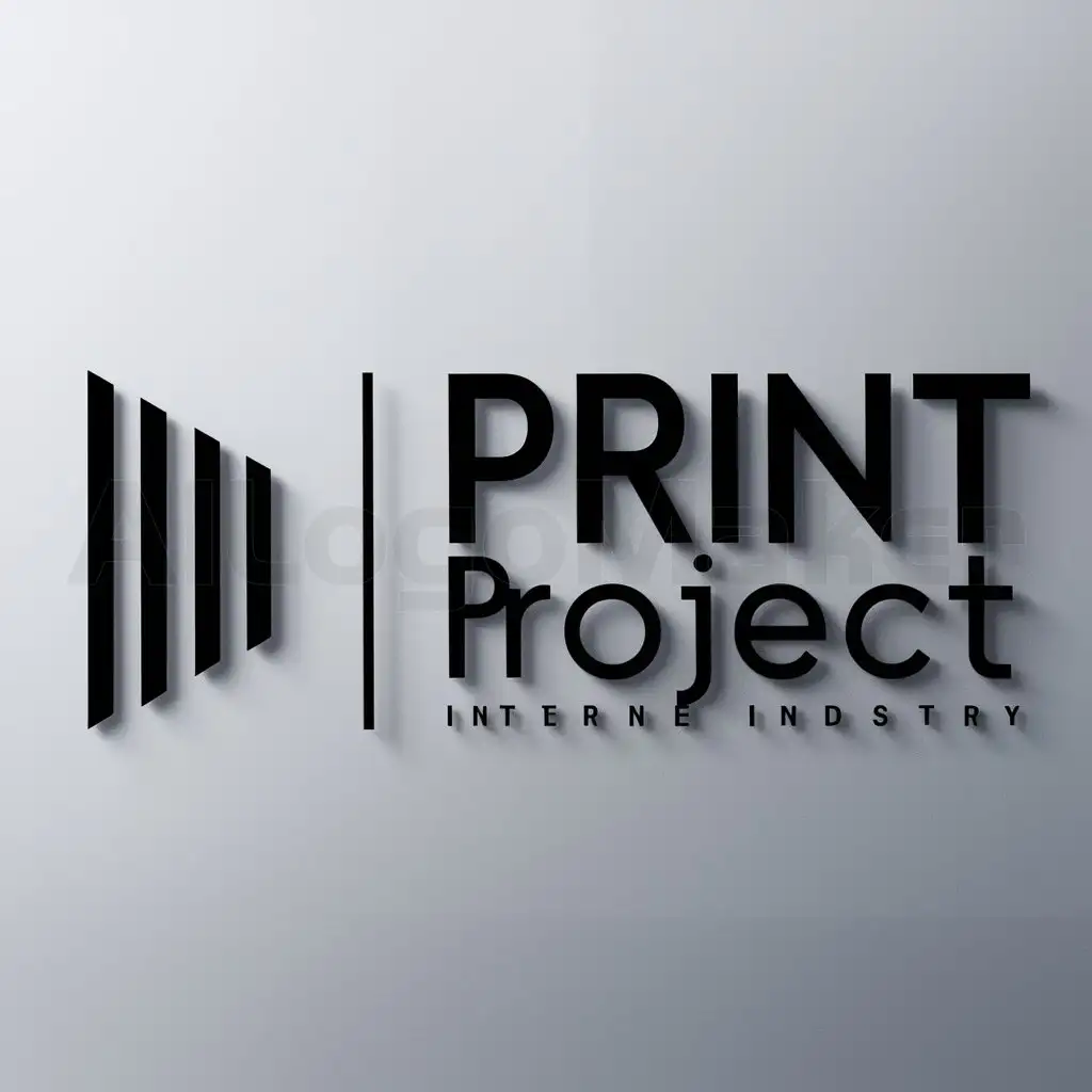 a logo design,with the text "print project", main symbol:line,Moderate,be used in Internet industry,clear background