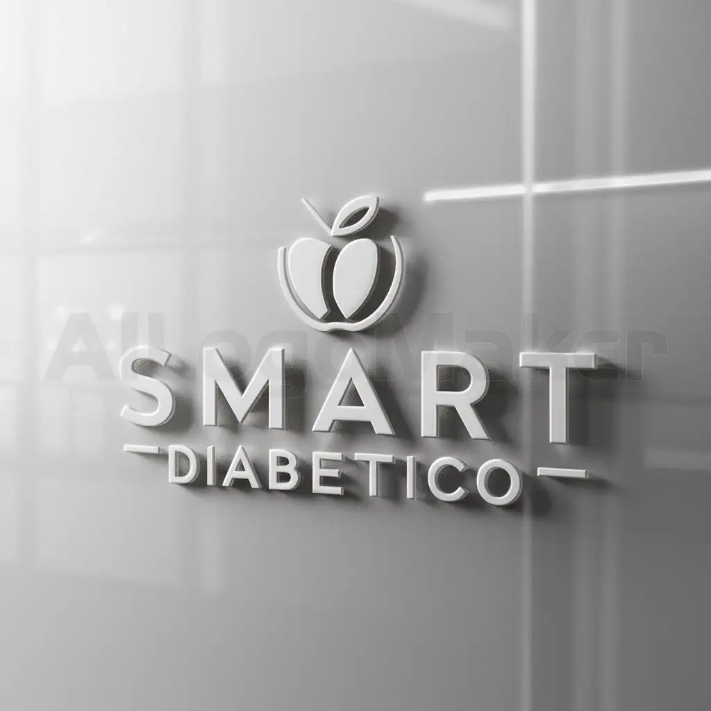 a logo design,with the text "Smart Diabetico", main symbol:una manzana,Moderate,be used in Others industry,clear background