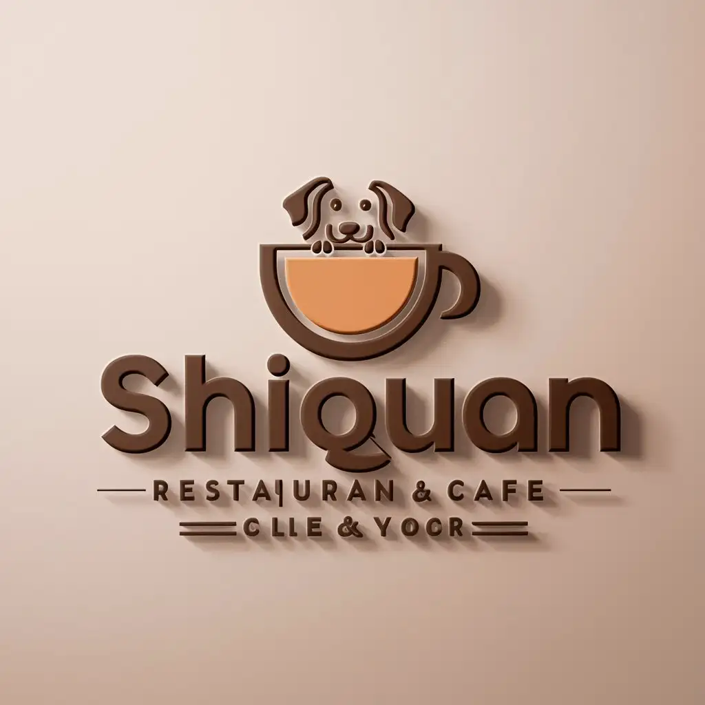 LOGO-Design-For-SHIQUAN-Coffee-Cup-and-Dog-Symbol-for-Restaurant-Industry