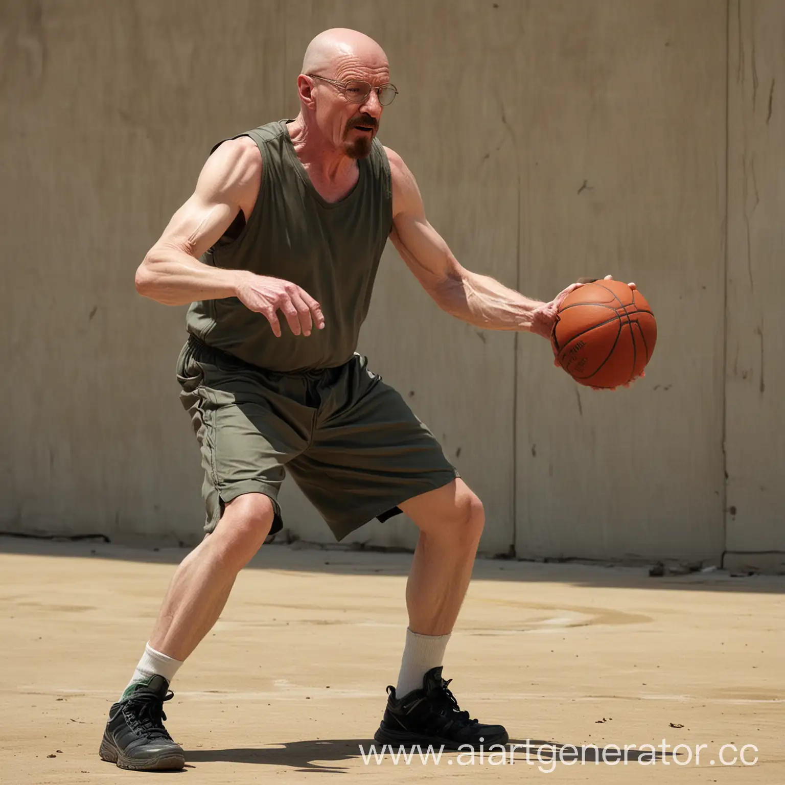 Валтер Вайт играет в баскетбол с Солидом Снейком