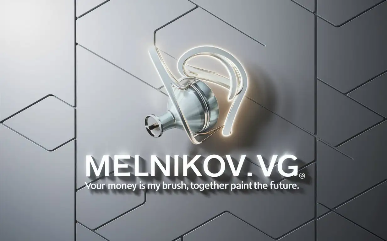 Futuristic-Luminescent-Logo-Design-for-MelnikovVG-Building-the-Future-Together