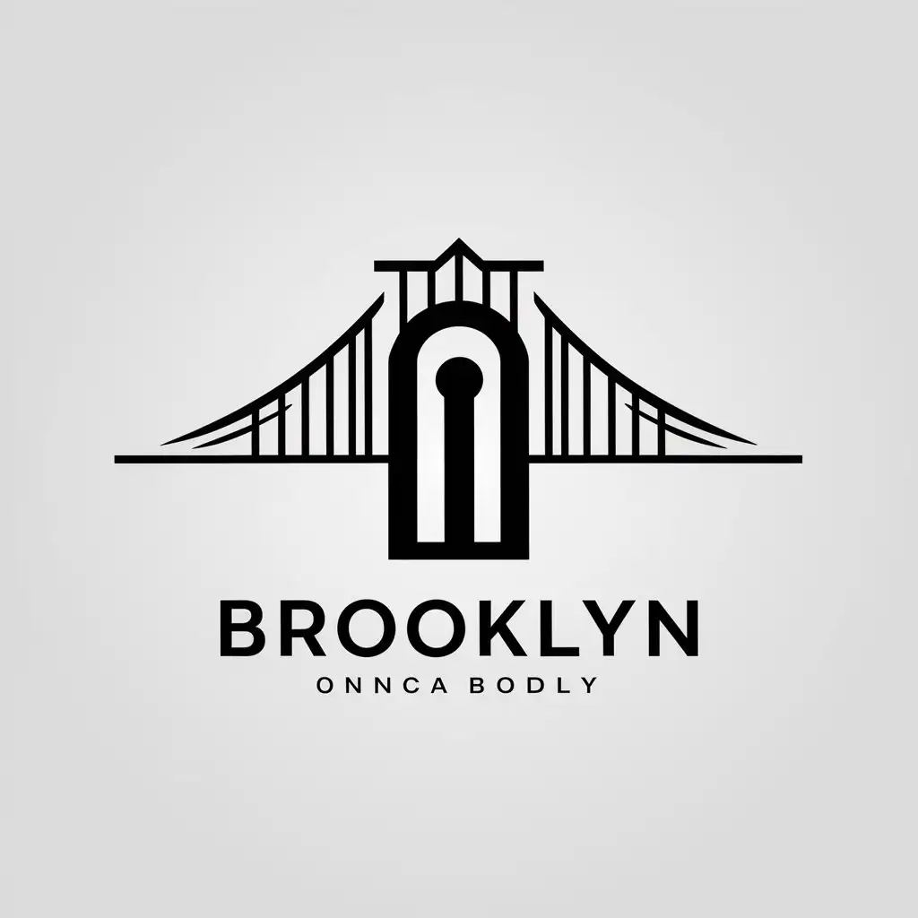 Circular Brooklyn Logo Design in Minimalist Style