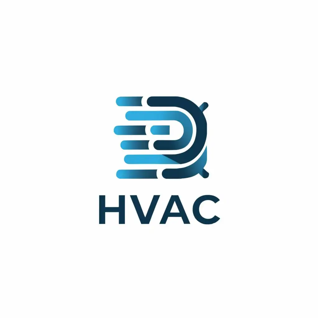 a logo design,with the text "HVAC", main symbol:Air Conditioners, Repair and heating systems,Moderate,be used in Automotive industry,clear background