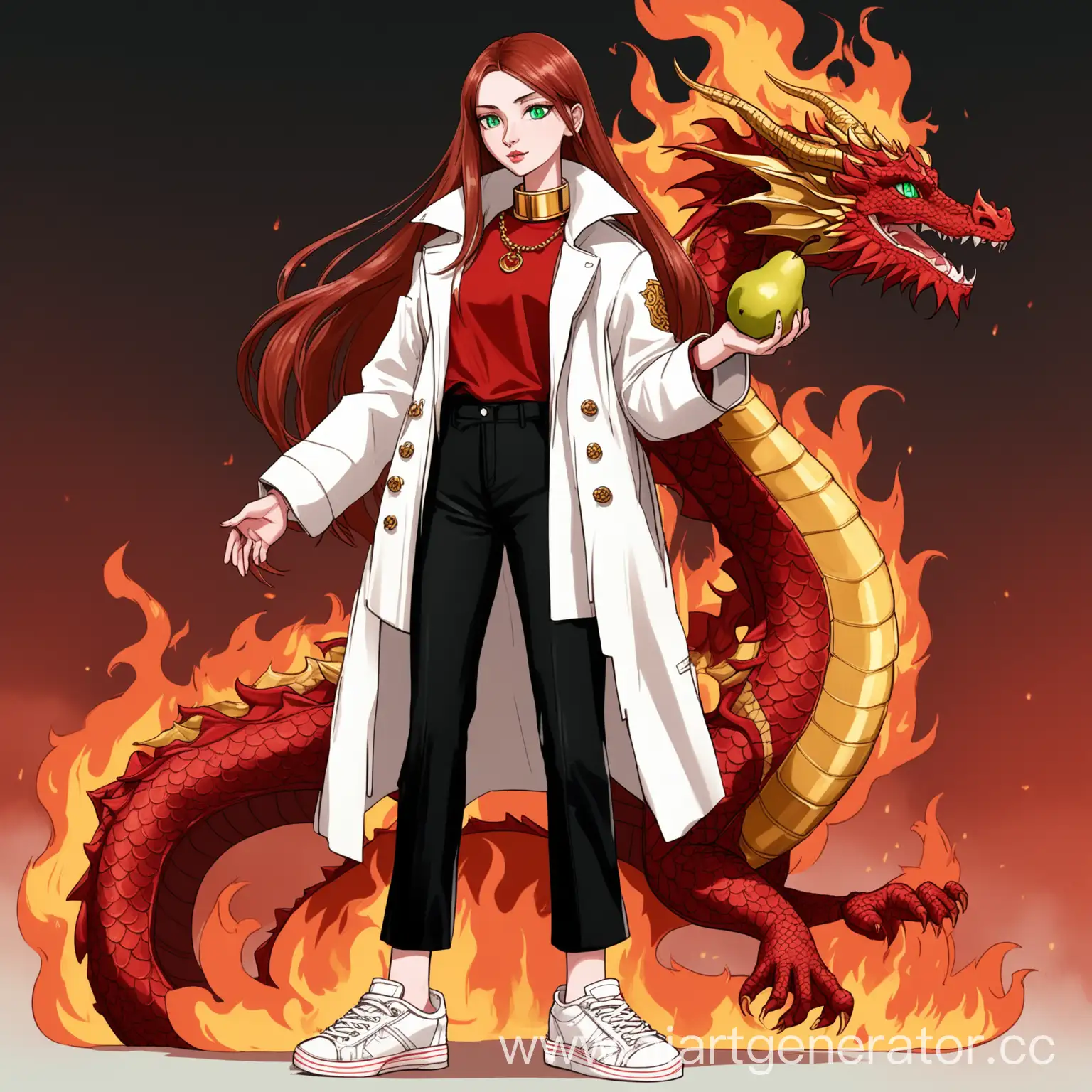 Tall-Girl-with-Emerald-Eyes-and-DragonPrinted-Coat-Holding-Fire-in-Her-Hands