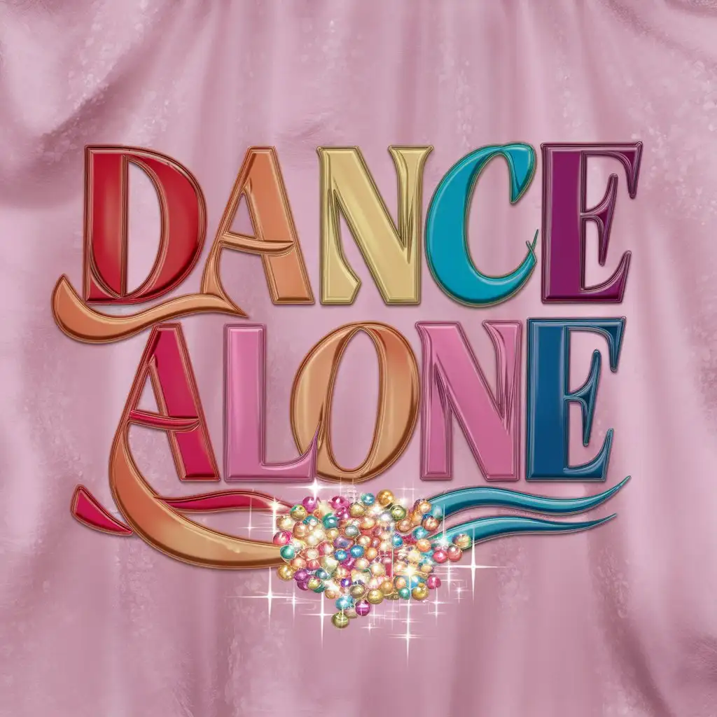 Colorful-Floating-Balls-Spell-DANCE-ALONE-on-Light-Pink-Background