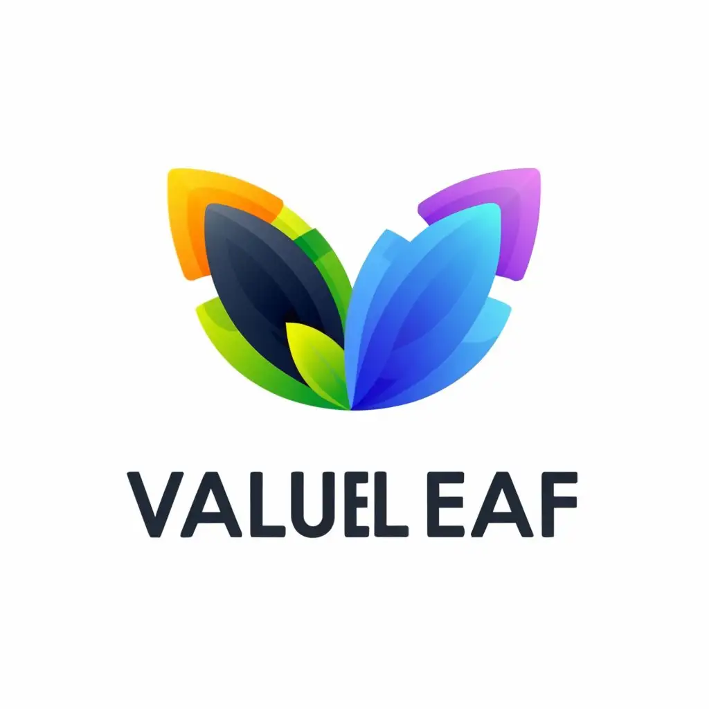 a logo design,with the text "Valueleaf", main symbol:Digital,complex,be used in Others industry,clear background