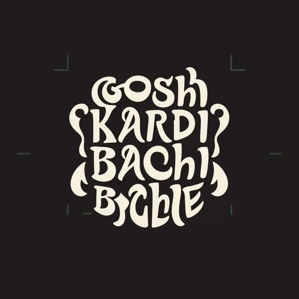 a logo design,with the text "GooSh KaRdI BacHE", main symbol:Gang,Moderate,be used in Dark industry,clear background