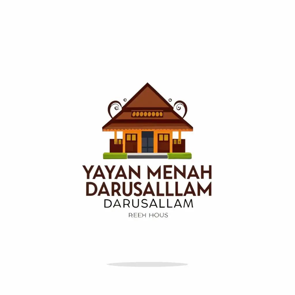a logo design,with the text "Yayasan Meunasah Darusallam", main symbol:Aceh house,Moderate,be used in Education industry,clear background