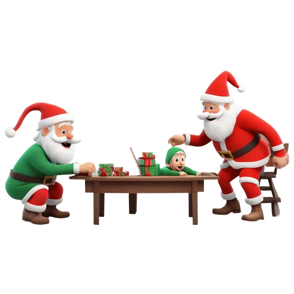 Santa-Claus-and-His-Elves-Working-in-8K-PNG-Festive-Workshop-Illustration-for-HighQuality-Holiday-Content