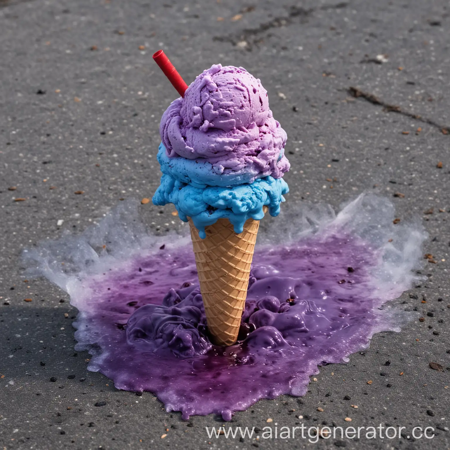 Нарисуй волшебное мороженое, которое в холоде синее, в в теплоте превращается в фиолетовое 
