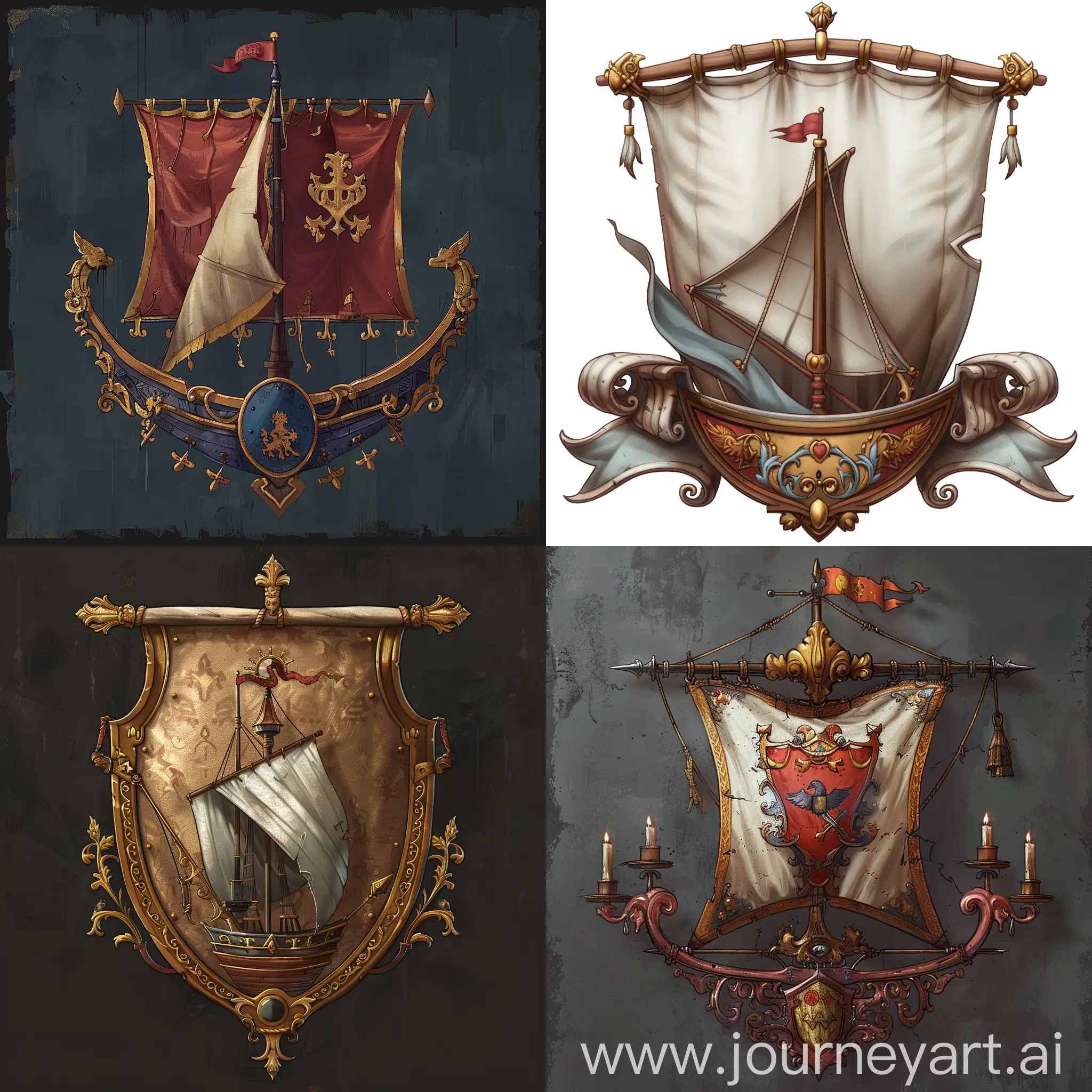 Fantasy-Kingdom-Heraldry-Majestic-Sail-and-Mast-Emblem