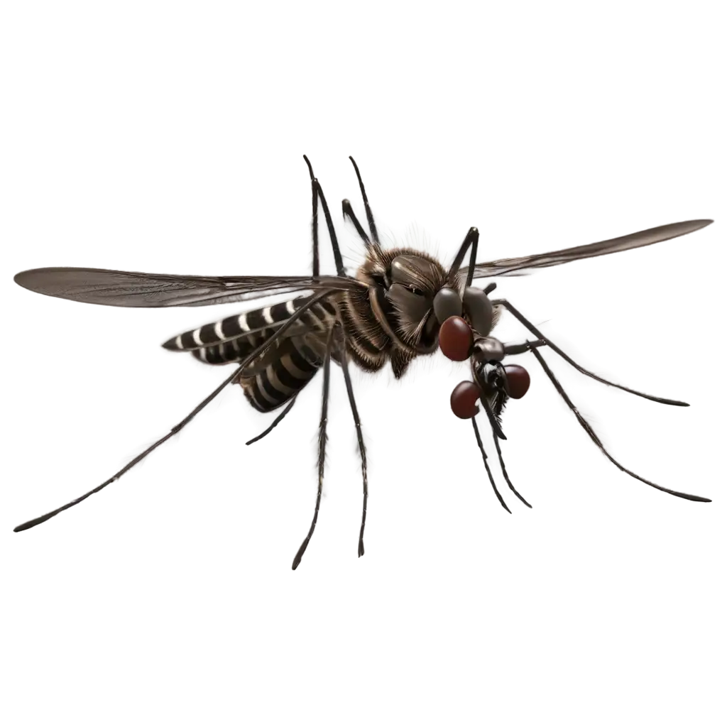 Photorealistic-3D-PNG-of-a-FrontFacing-Flying-Mosquito